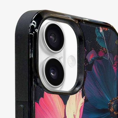 iPhone 16 Case — Shadowy Glitch Floral Pattern Hundreds Of, Custom Art Phone Cover