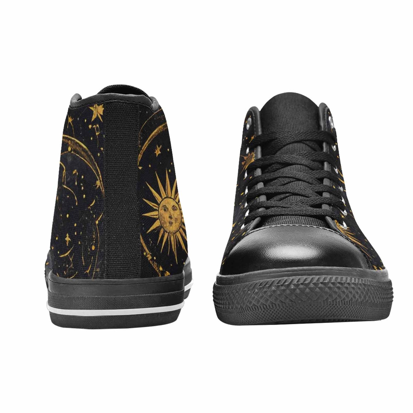 MEN'S Zodiac Constellation Star High Top Canvas Wallpaper Art Custom Sneakers