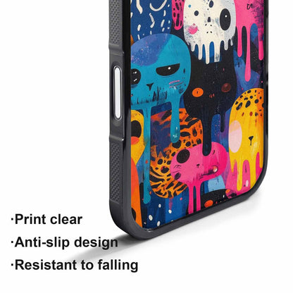 iPhone 17 Pro Max Case — Melting Aliens Pattern Alien Scifi, Unique Phone Case Design