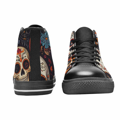 MEN'S Skull High Top Canvas Dreamcore Custom Sneakers