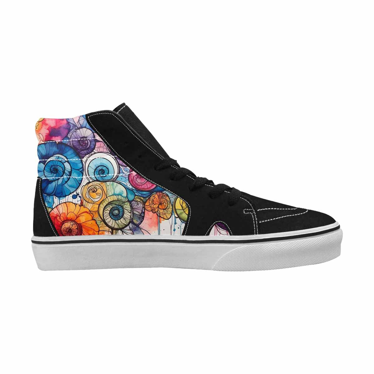 MEN'S Tie High Top Canvas Melting Art Custom Sneakers