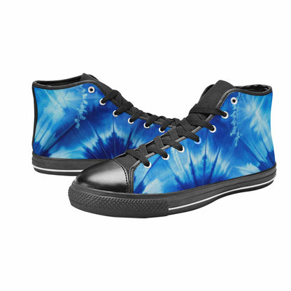 MEN'S Tie Dye Shibori Indigo High Top Canvas Vivid Sneakers