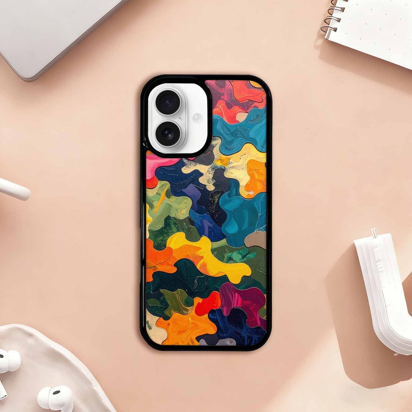 iPhone 17 Case — Camo Patches Full Color Camo, Custom Designed Case Cover