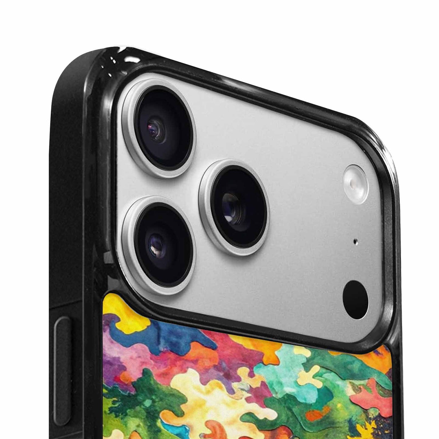 iPhone 17 Pro Case — Camo Patches Full Color Vibrant Camo, Custom Art Phone Cover