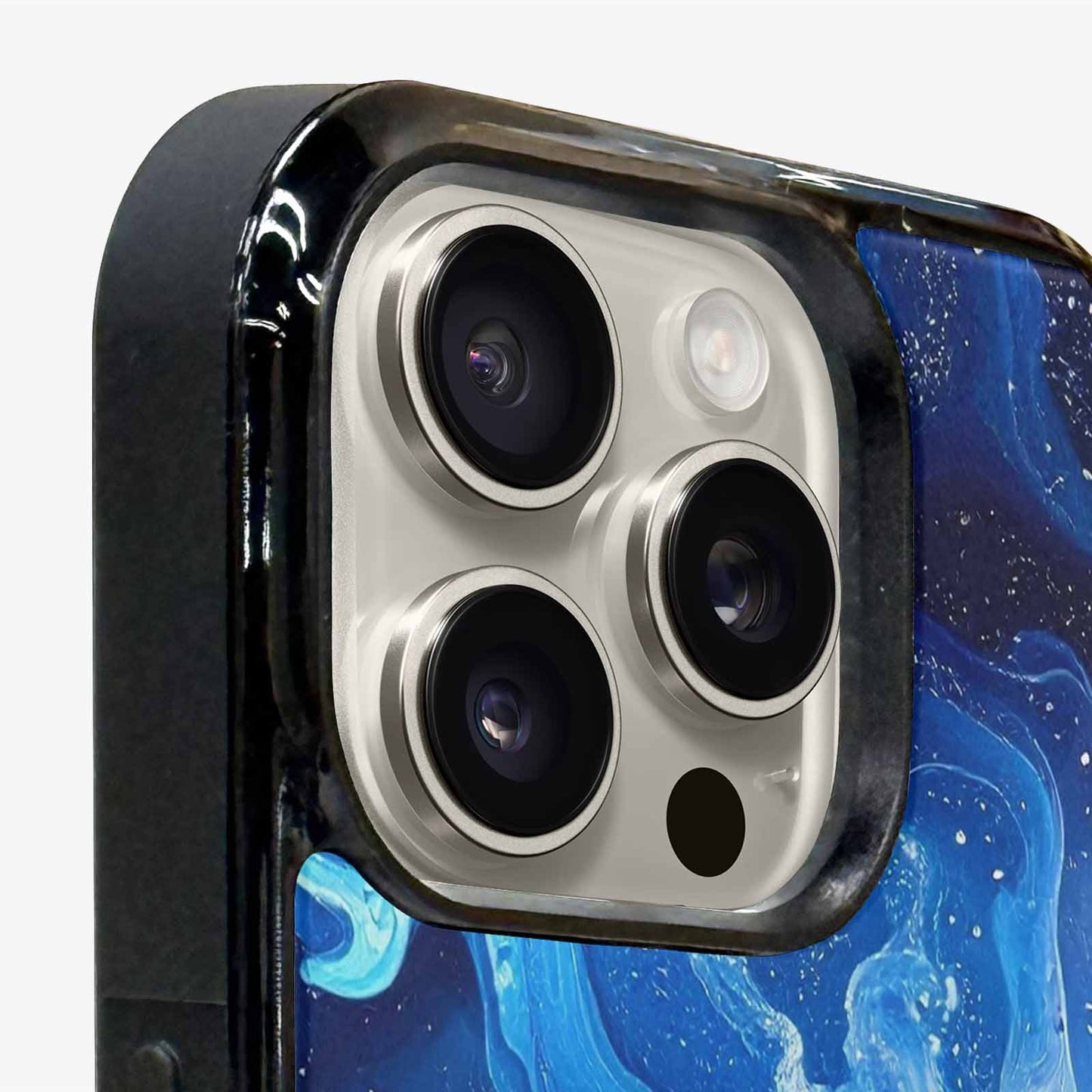 iPhone 15 Pro Max Case — Galaxy Art Blue Starfield Small Galaxy, Custom Made Phone Cover