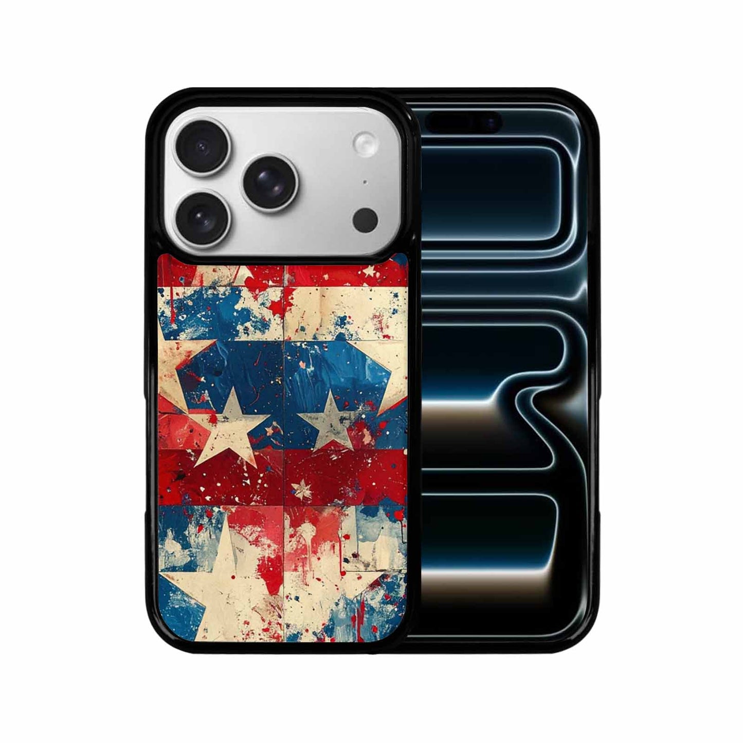 iPhone 17 Pro Case — Patriotic Stars And Stripes American Galaxy, Custom Printed Phone Case