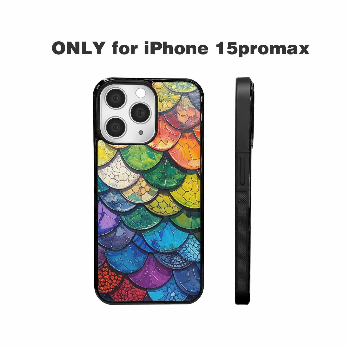 iPhone 15 Pro Max Case — Reptile Scale Full Color Vibrant Reptile, Custom Phone Case