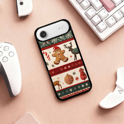 iPhone 17 Air Case — Small Christmas Holly Snowflake Candy Original, Custom Phone Case