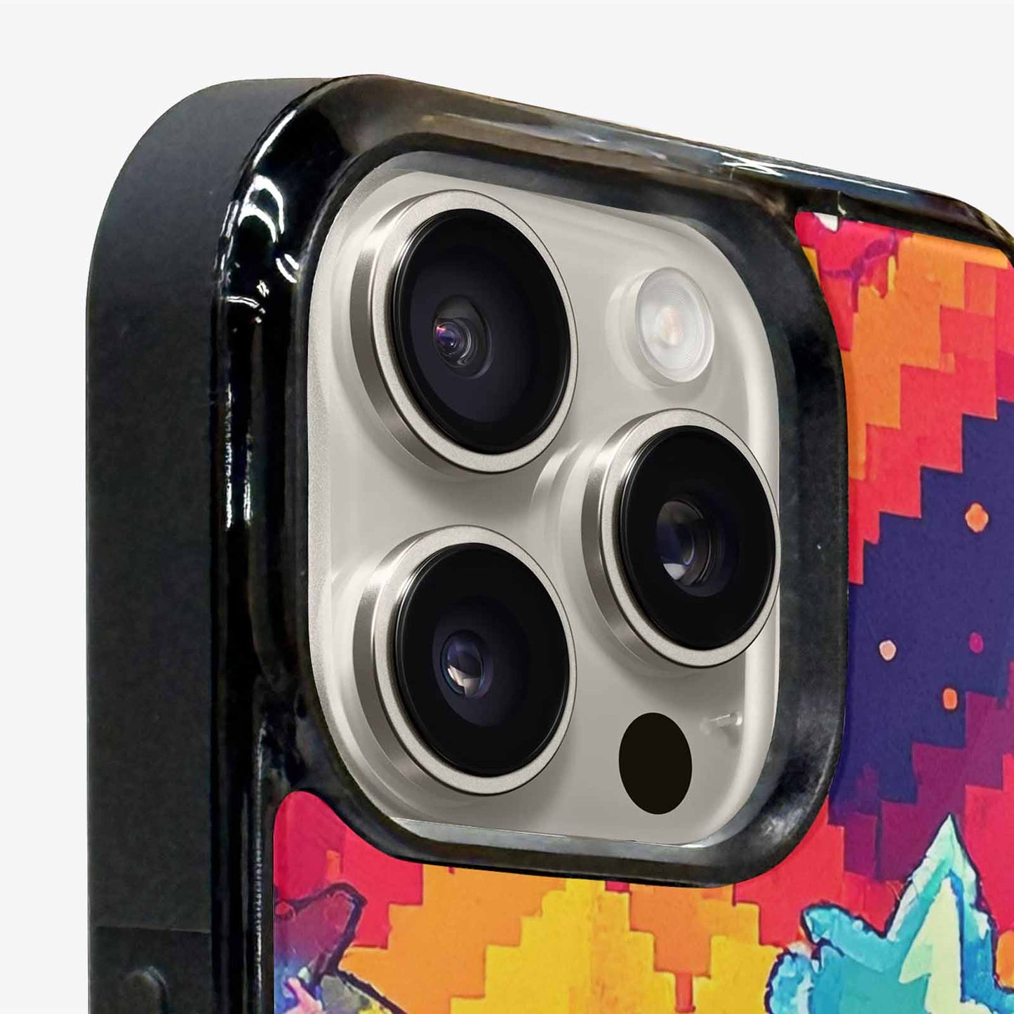 iPhone 16 Pro Max Case — Pixel Art 8 Bit Burst Pattern, Custom Art Phone Cover