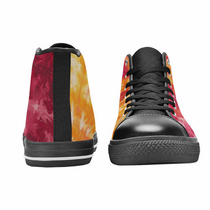 MEN'S Ombre Tie Dye Warm High Top Canvas Vivid Custom Sneakers