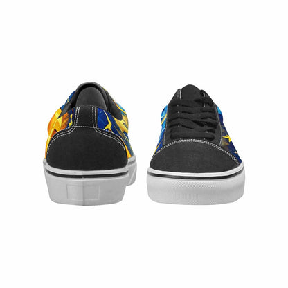 WOMEN'S Lightning Bolt Canvas Lace-Up Grunge Custom Shoes
