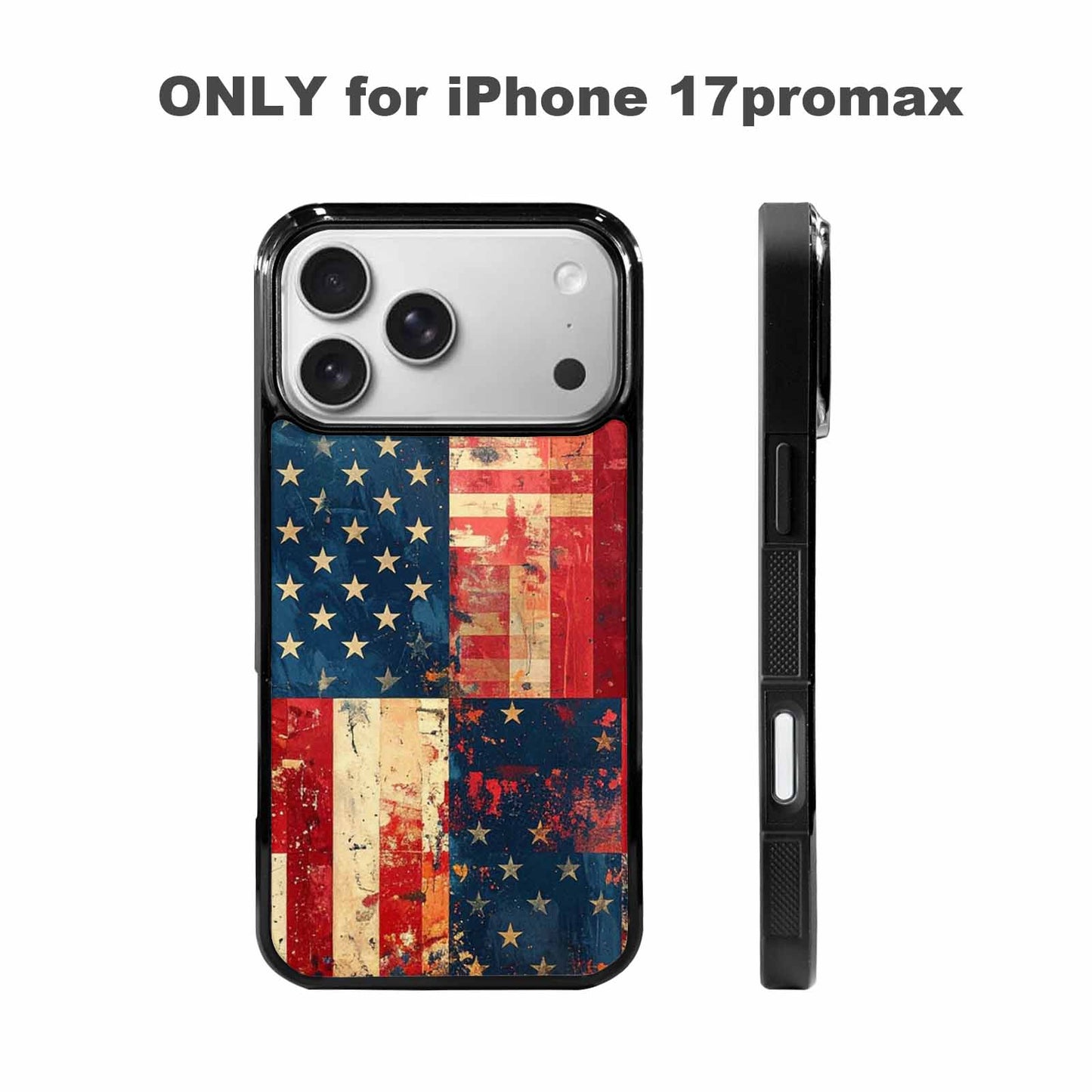 iPhone 17 Pro Max Case — Small American Flag Stars Galaxy Space, Personalized Phone Case