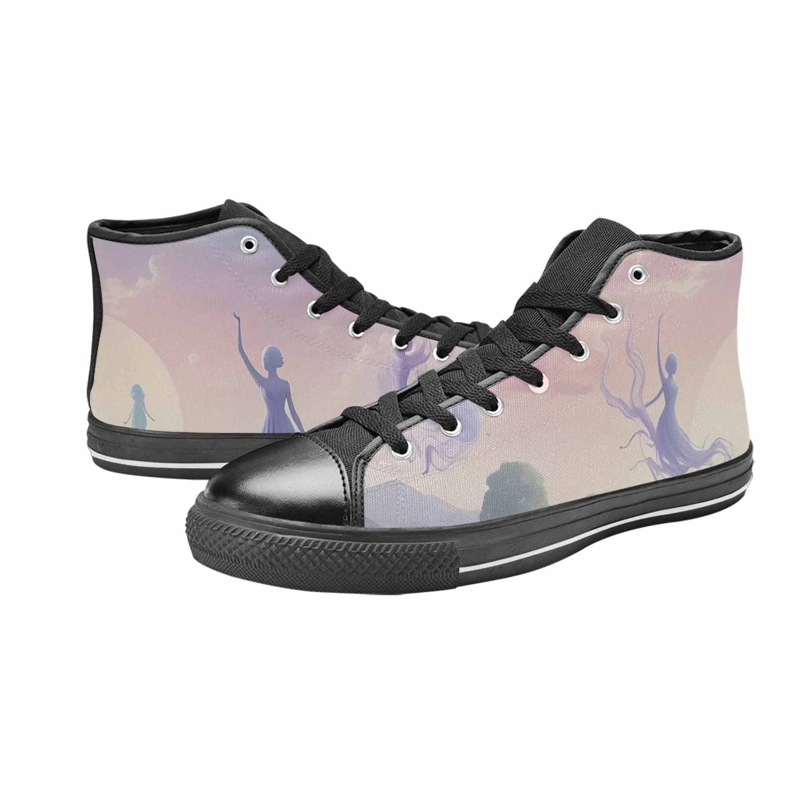 WOMEN'S Surrealist Dreamscape High Top Canvas Dreamcore Shoes