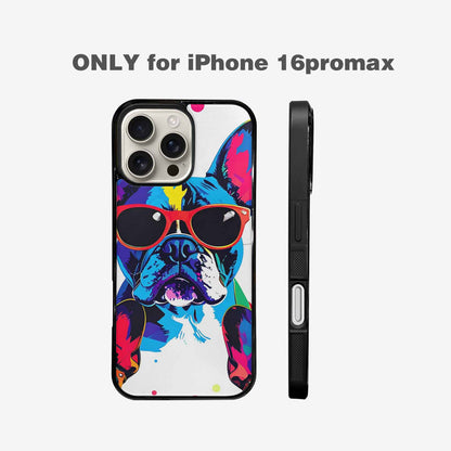 iPhone 16 Pro Max Case — French Bulldog Pop Art Pattern, Custom Print Case Cover