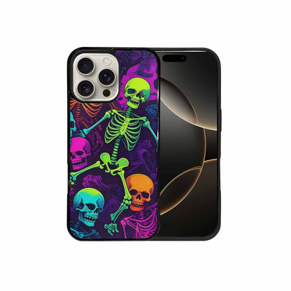 iPhone 16 Pro Max Case — Glowing Skeleton Pattern Hundreds Of Small, Custom Art Phone Cover