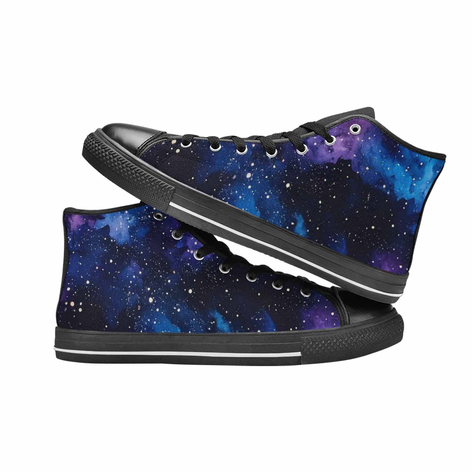 WOMEN'S Galaxy Art - High Top Canvas Wallpaper Art Sneakers