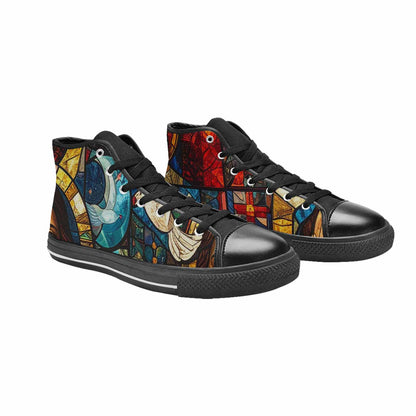 MEN'S Jesus Face Small High Top Canvas Vivid Shoes