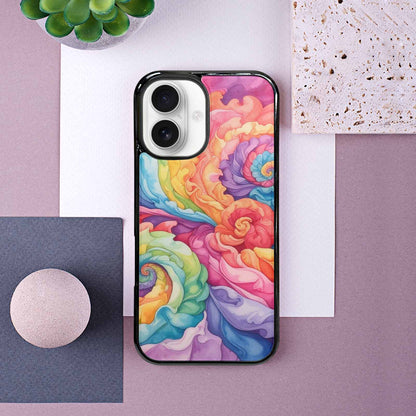 iPhone 16 Case — Tie Dye Swirls Tie Dye Swirls, Custom Designed Case Cover