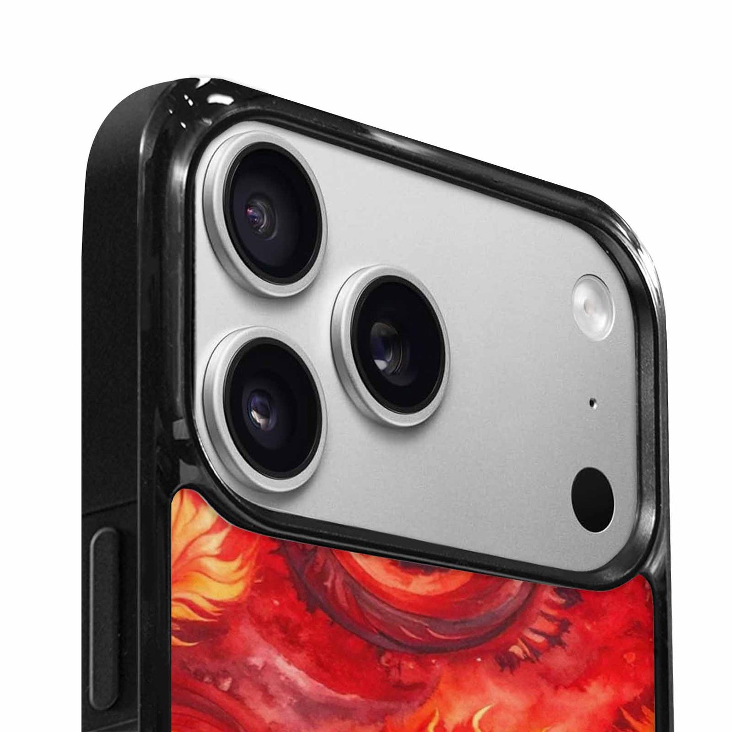 iPhone 17 Pro Case — Tie Dye Red Orange Fire Tie, Custom Made Phone Cover