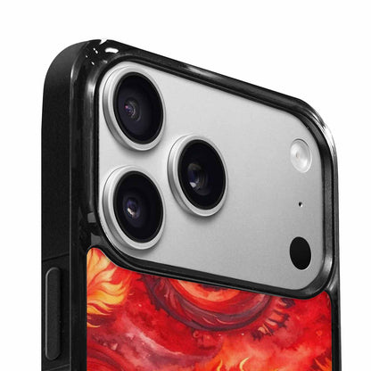 iPhone 17 Pro Case — Tie Dye Red Orange Fire Tie, Custom Made Phone Cover