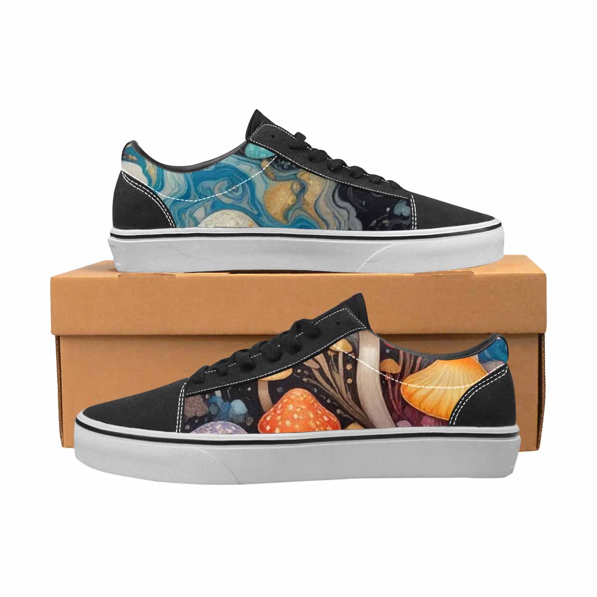 WOMEN'S Mushrooms Lace-Up Canvas Dreamlike Custom Shoes