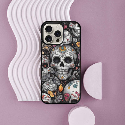 iPhone 16 Pro Max Case — Greyscale Black And White Dark Black, Original Design Phone Case