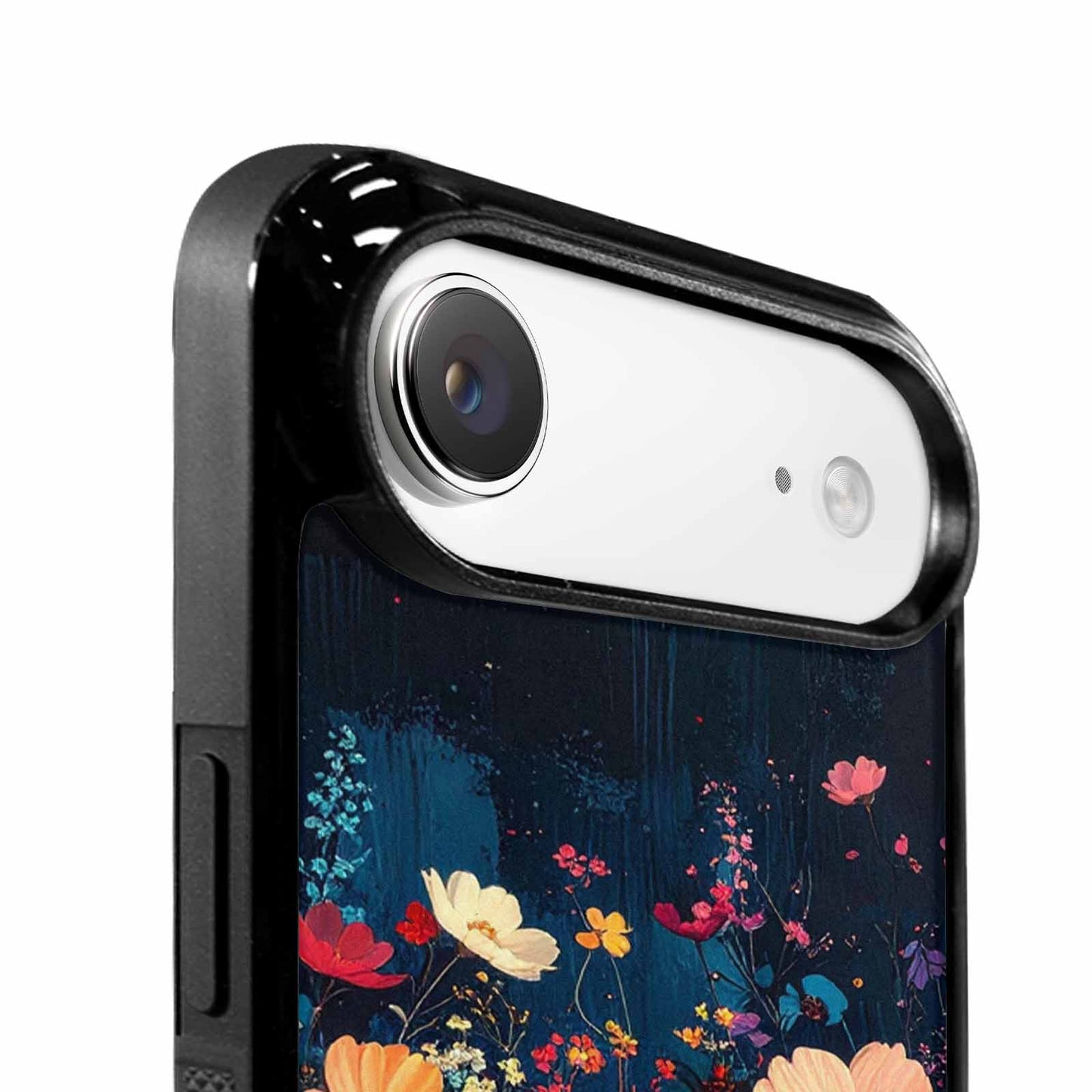 iPhone 17 Air Case — Shadowy Glitch Floral Pattern Hundreds Floral, Custom Print Case Cover