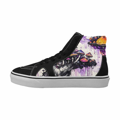 MEN'S Rainbow Drip Mushrooms High Top Canvas Dreamcore Custom Shoes
