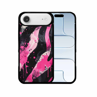 iPhone 17 Air Case — Black Pink Ink Zebra Stripe Animal, Custom Printed Phone Case