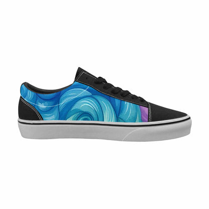 WOMEN'S Tie Dye Swirls Tie Lace-Up Canvas Melting Art Custom Sneakers