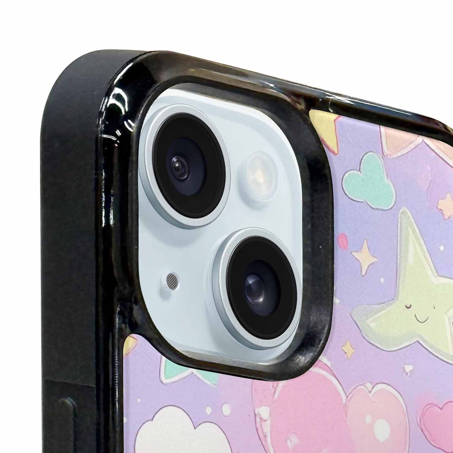 iPhone 15 Case — Cute Kawaii Style Generic Icons Stars, Original Design Phone Case