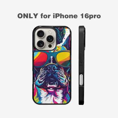 iPhone 16 Pro Case — French Bulldog Pop Art Pattern, Custom Print Case Cover