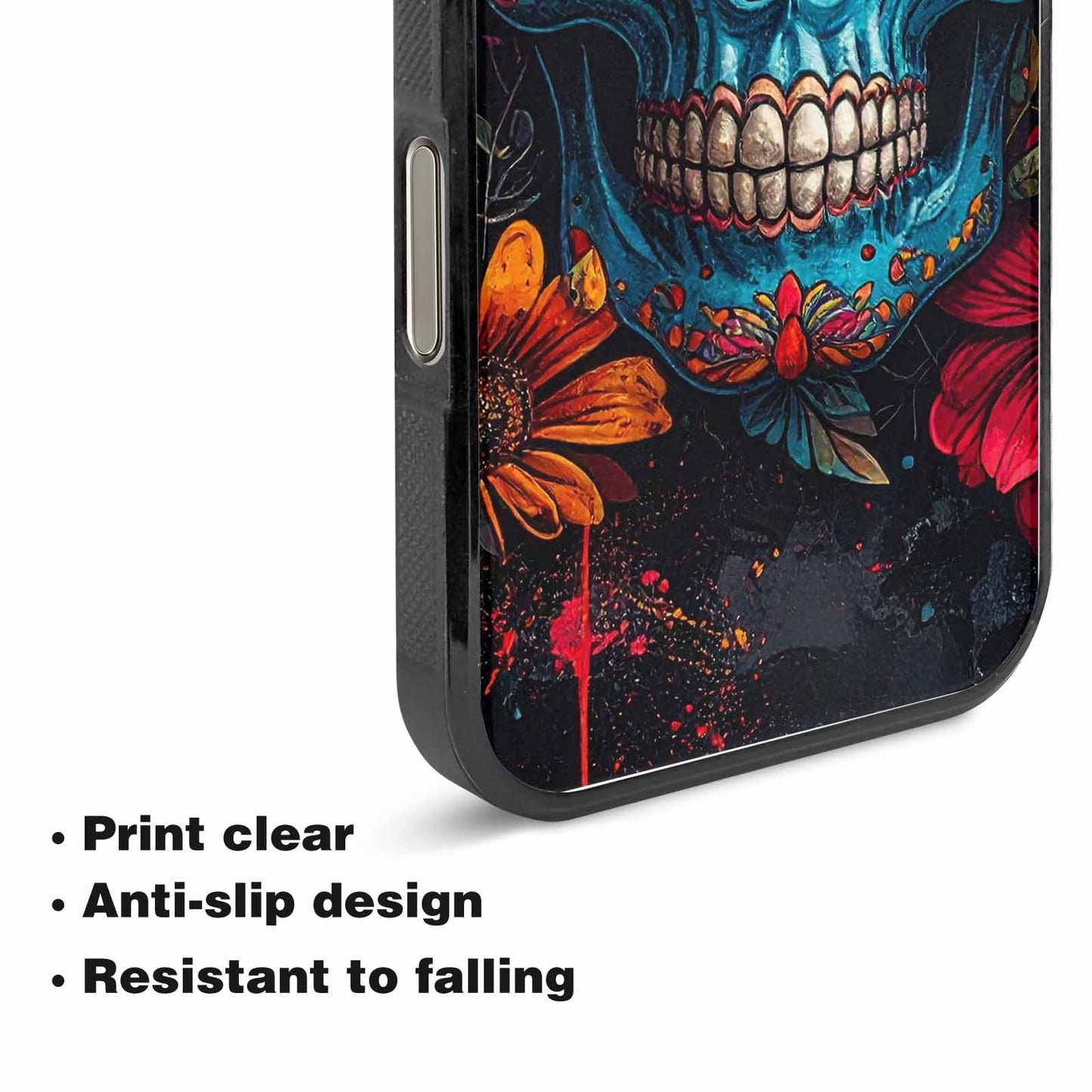 iPhone 15 Pro Max Case — Graffiti Skull Art Seamless Pattern Vibrant, Custom Made Phone Cover
