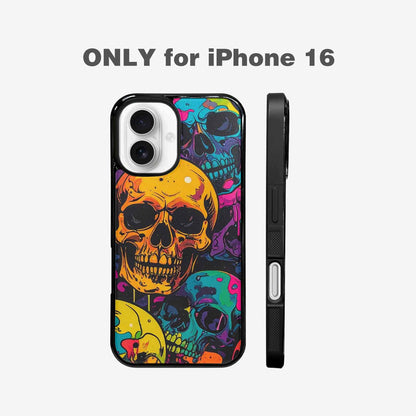 iPhone 16 Case — 1000s Of Skulls Digital Camo Drip, Custom Phone Case