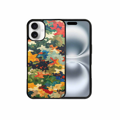 iPhone 16 Plus Case — Camo Patches Full Color Vibrant Camo, Custom Designed Case Cover