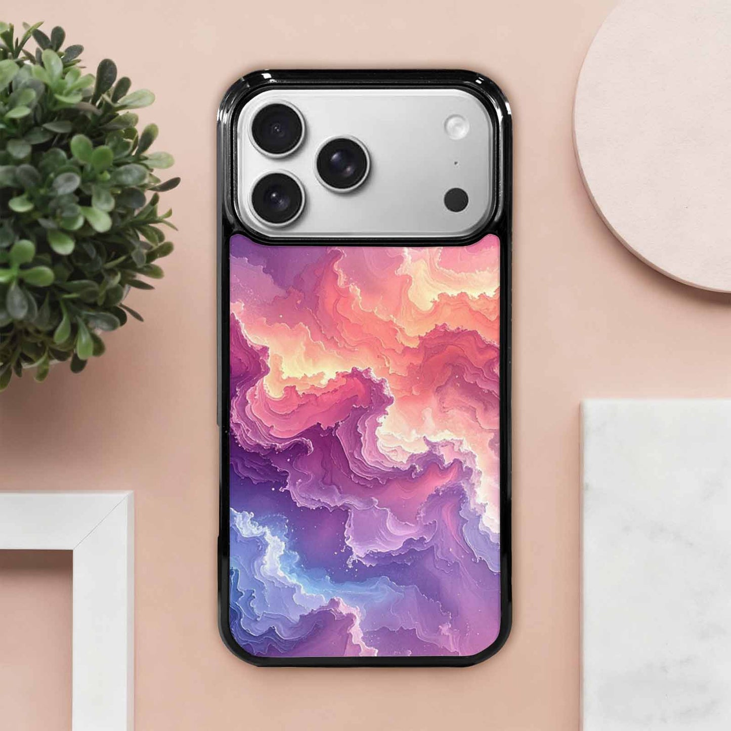 iPhone 17 Pro Max Case — Seamless Tileable Pattern Of Galaxy Space, Customized Protective Case