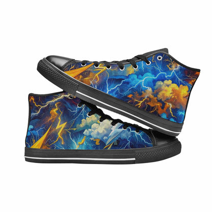 MEN'S Lightning Bolt High Top Canvas Dreamcore Custom Shoes