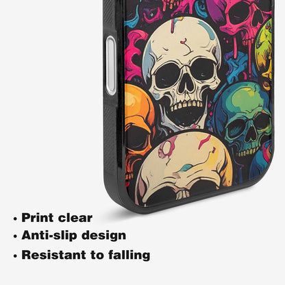 iPhone 16 Plus Case — 1000s Of Skulls Digital Camo Drip, Custom Printed Phone Case