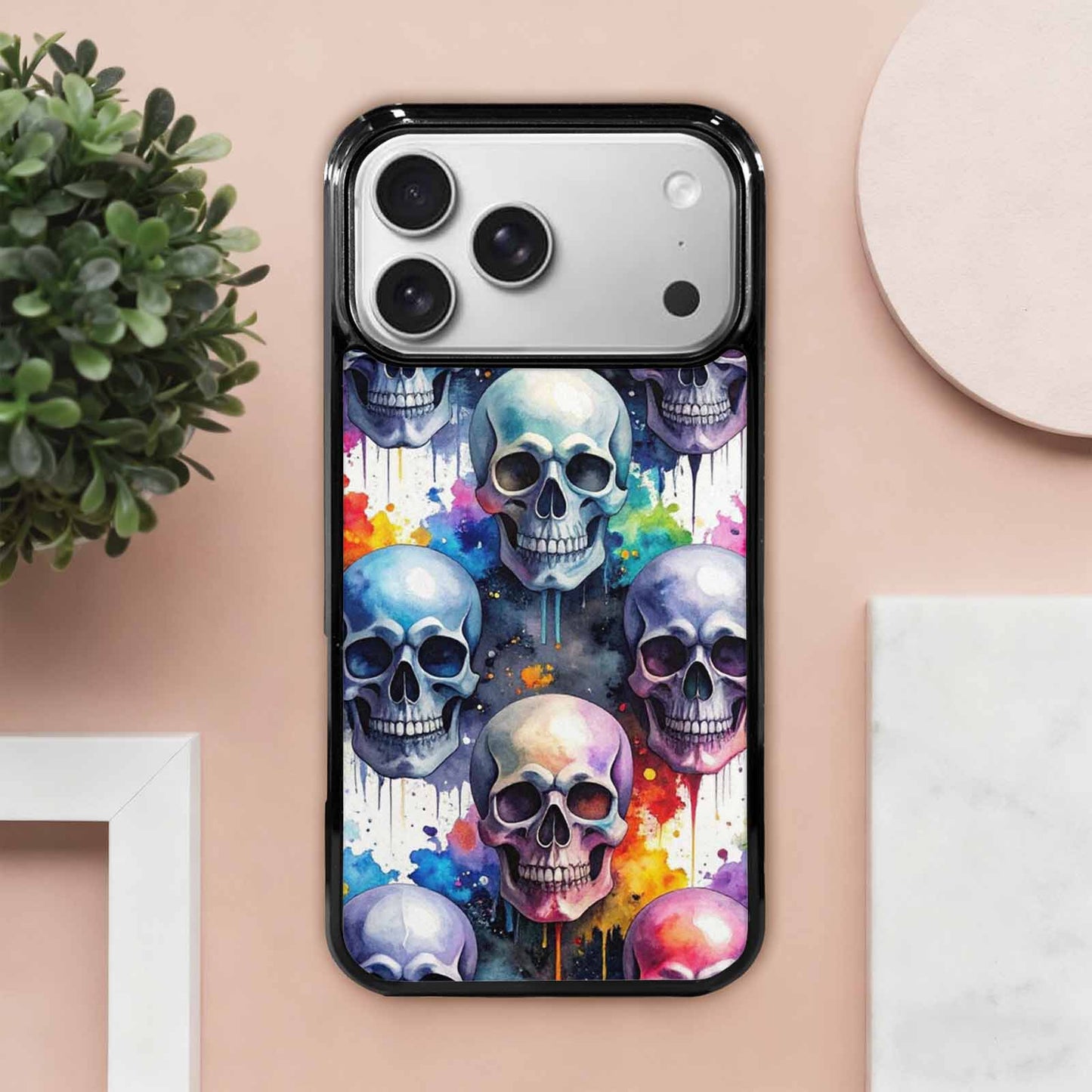 iPhone 17 Pro Max Case — Skull Dark Art Gothic Print Gothic, Custom Printed Phone Case