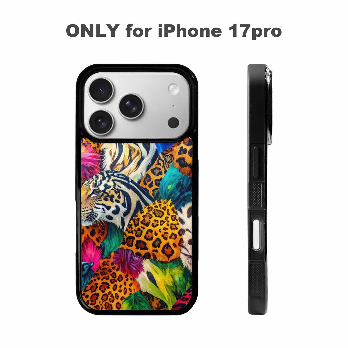 iPhone 17 Pro Case — Full Color Vibrantanimal Print A Animal, Custom Art Phone Cover