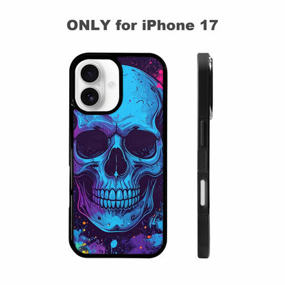 iPhone 17 Case — Skulls Splatter Comic Gothic Skulls, Custom Phone Case