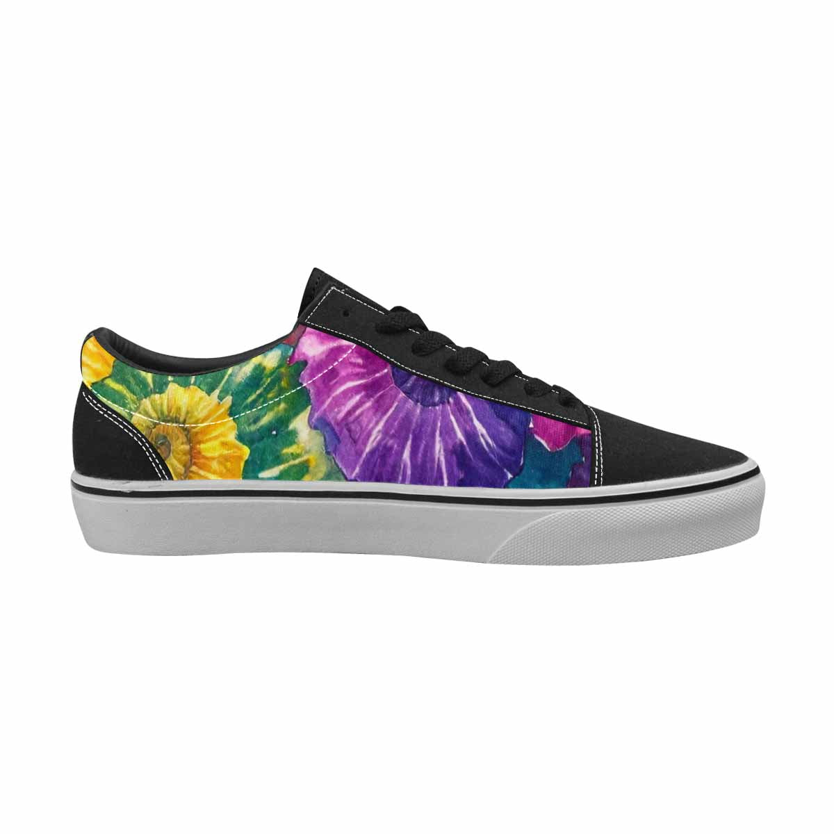 WOMEN'S Tie Dye Swirl Canvas Lace-Up Surreal Custom Sneakers