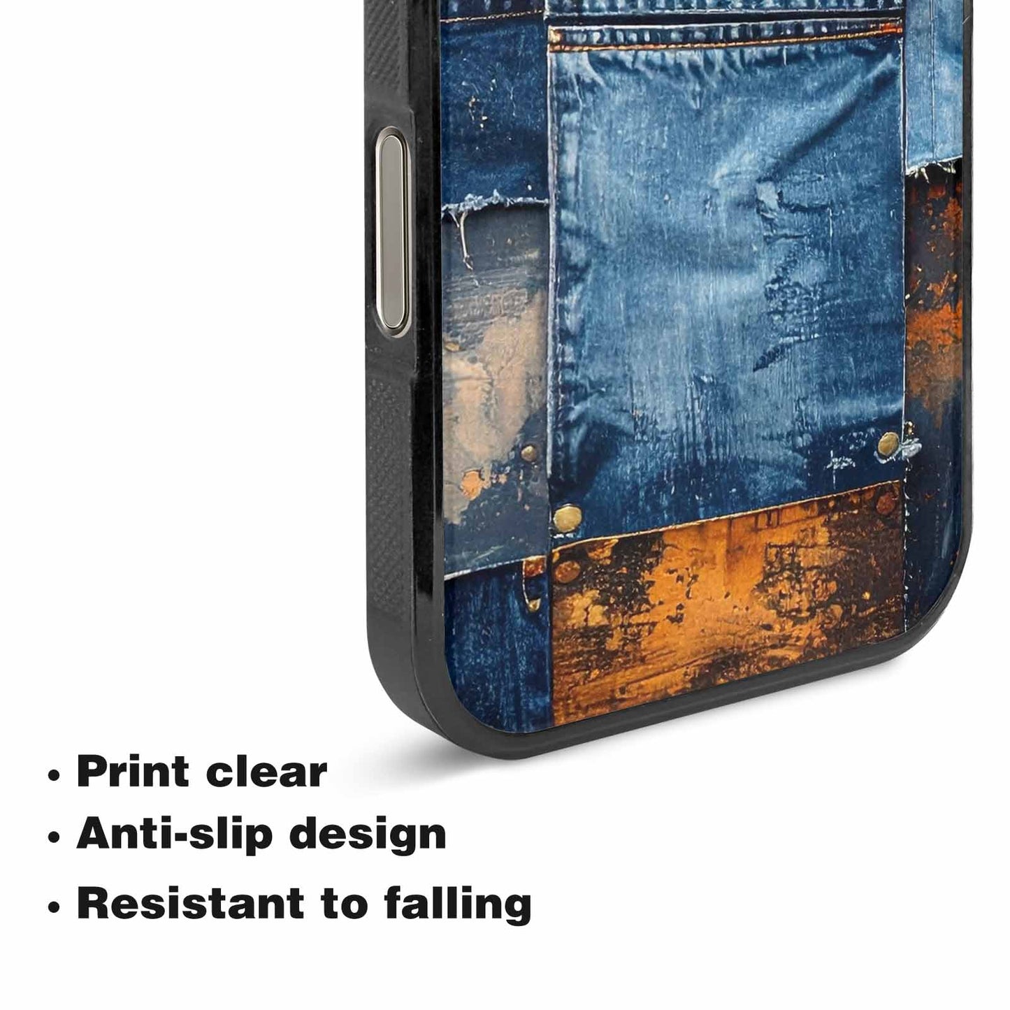 iPhone 16 Pro Case — Curve The Ripping Demin Tectures For, Custom Print Case Cover