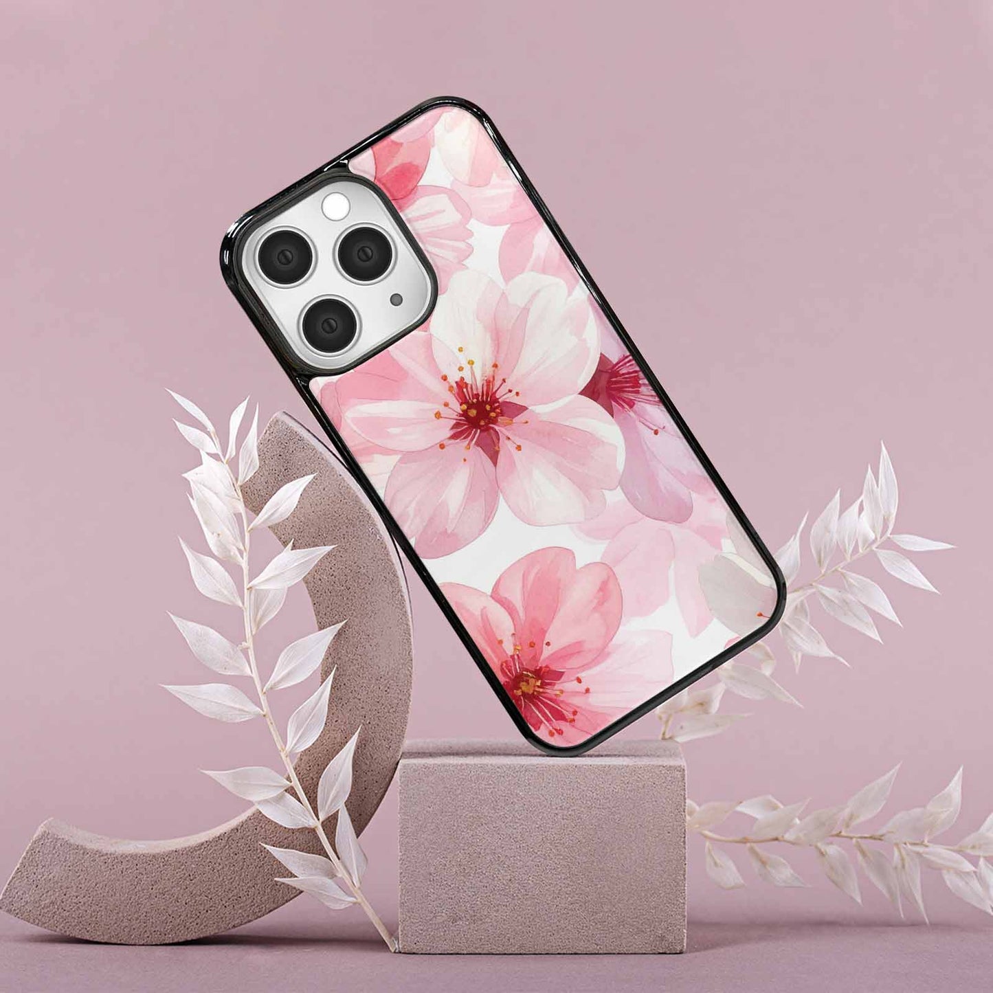 iPhone 15 Pro Max Case — Japanese Cherry Blossom, Custom Printed Phone Case