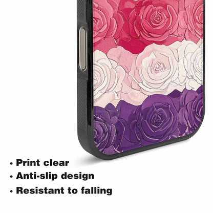 iPhone 16 Pro Max Case — Lesbian Flag Color Theme Small Rainbow, Unique Phone Case Design