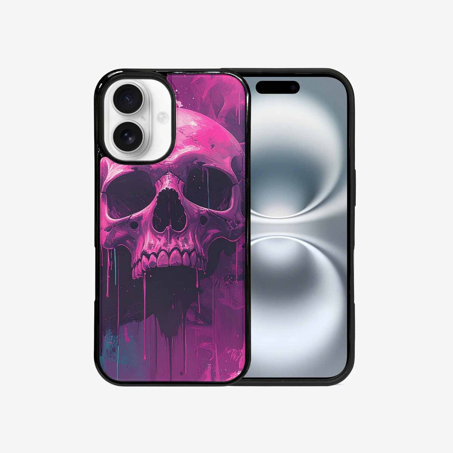 iPhone 16 Case — 1000\'s Of Skulls Overlapping Each Other, Customized Protective Case