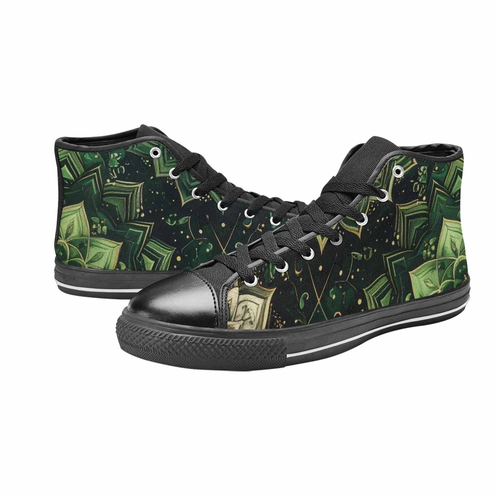 MEN'S Mandala High Top Canvas Neon Fantasy Custom Shoes