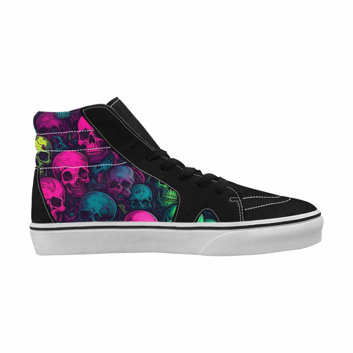 WOMEN'S Skulls - Neon High Top Canvas Aesthetic Sneakers
