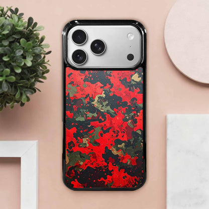 iPhone 17 Pro Max Case — Small Military Camouflage Blotch Camo, Customized Protective Case
