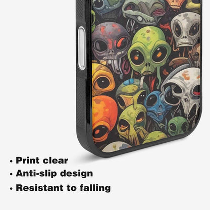 iPhone 16 Case — Aliens Camo Aliens Pattern Hundreds Of, Custom Made Phone Cover